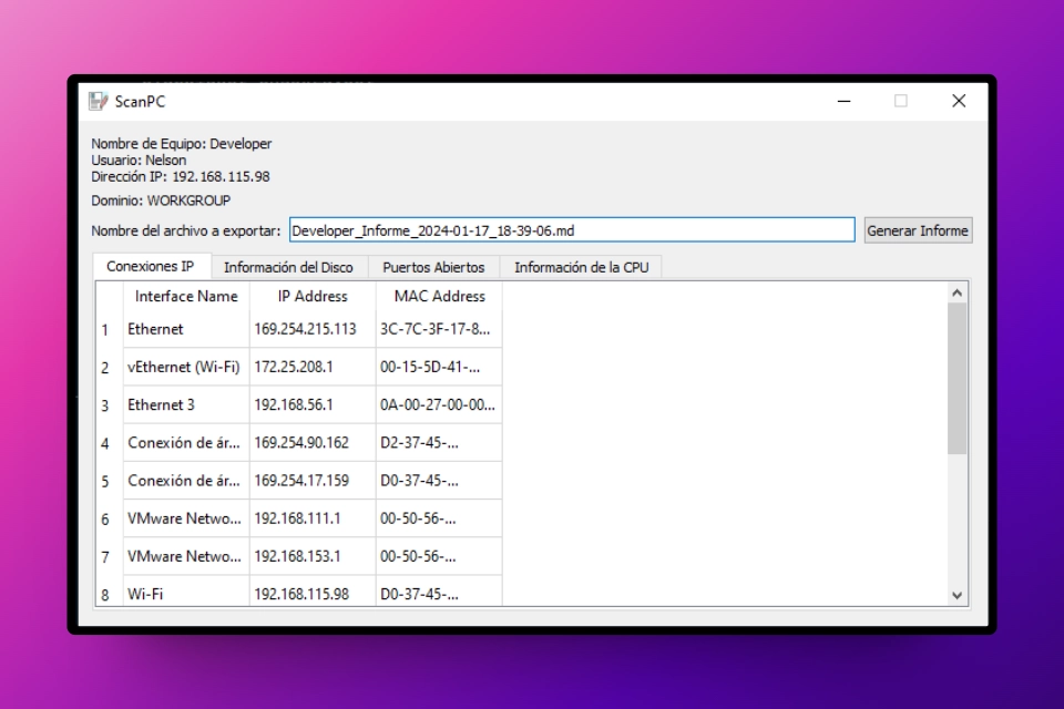 Captura de pantalla del proyecto projects/ScanPC.webp